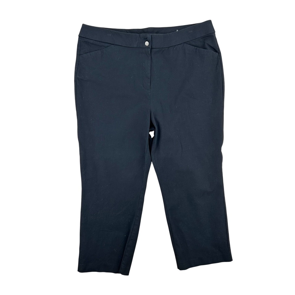 Chicos So Slimming Brigitte Crop Pants Black‎ Size 3 US 16